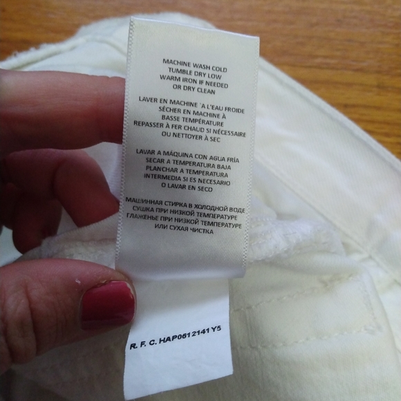 NWT Women's White Re/done High Rise Stove Pipe Jeans 24 (US 0) - Picture 10 of 16